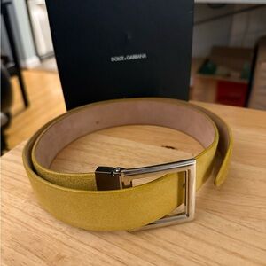 **Genuine leather, Vintage Dolce & Gabbana Mustard Yellow Belt!
